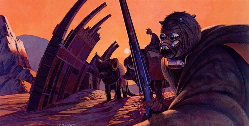Illustration for article titled Stormtroopers Have Lightsabers And C-3PO Has Breasts In Ralph McQuarrie's Star Wars Art